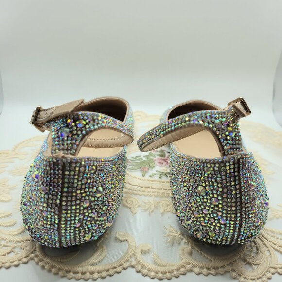 Betsey Johnson Ace 9.5 Rhinestone Ballet Flat - Picture 2 of 4